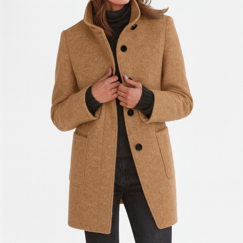 Livia | Women's Coat with High Collar