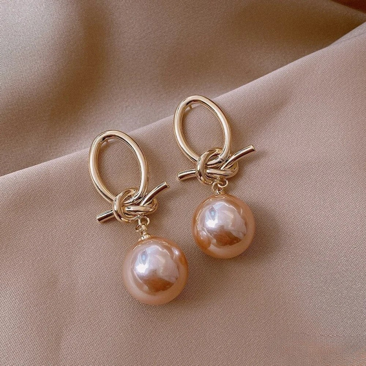 Goldigi Perle Loop Earrings