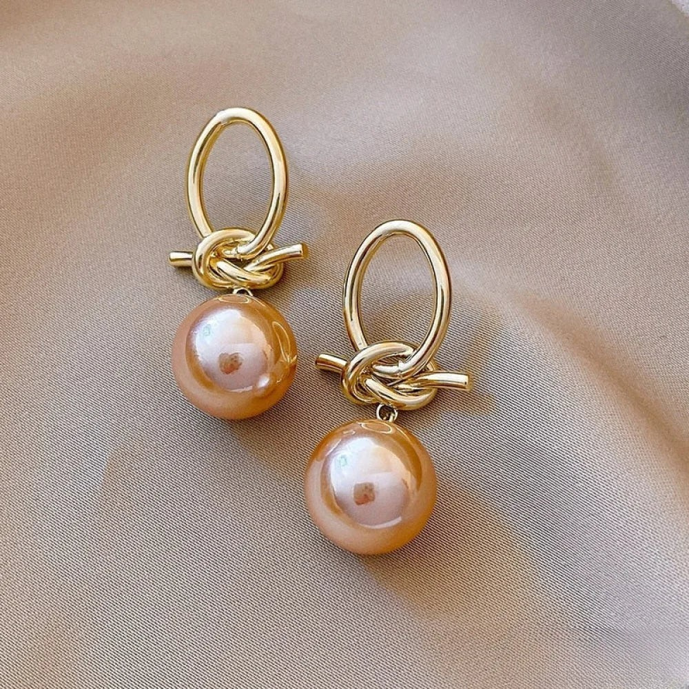 Goldigi Perle Loop Earrings