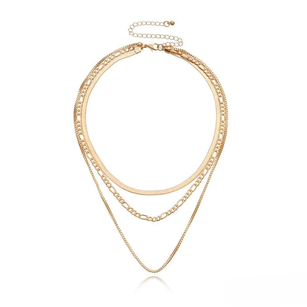 Vintage Gold 3-Piece Layering Necklace