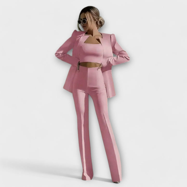 Selina - Stylish 3-Piece Set (Blazer, Top, Trousers)