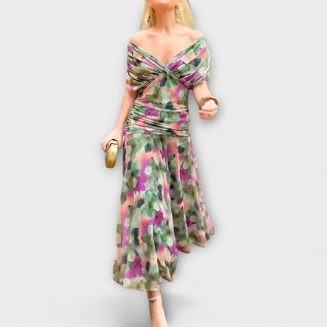 Aurora – Stylish Maxi Dress with V-Neck