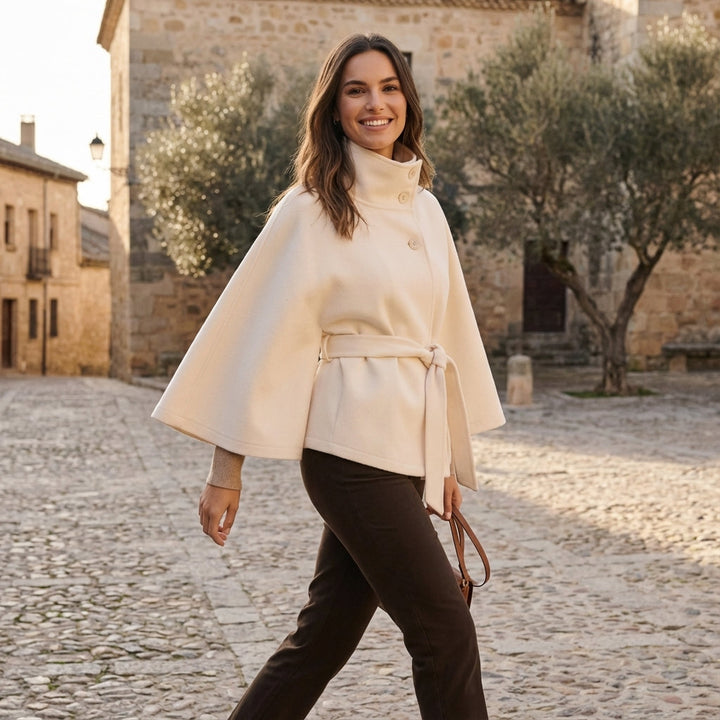 Charlotte | Cape Coat for Women in Wool Blend