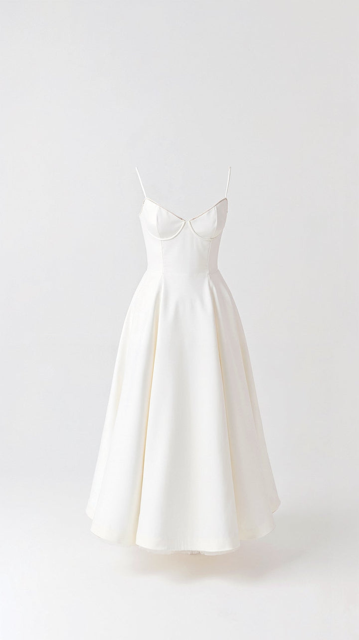 Isolde Elegant Tulle Midi Dress
