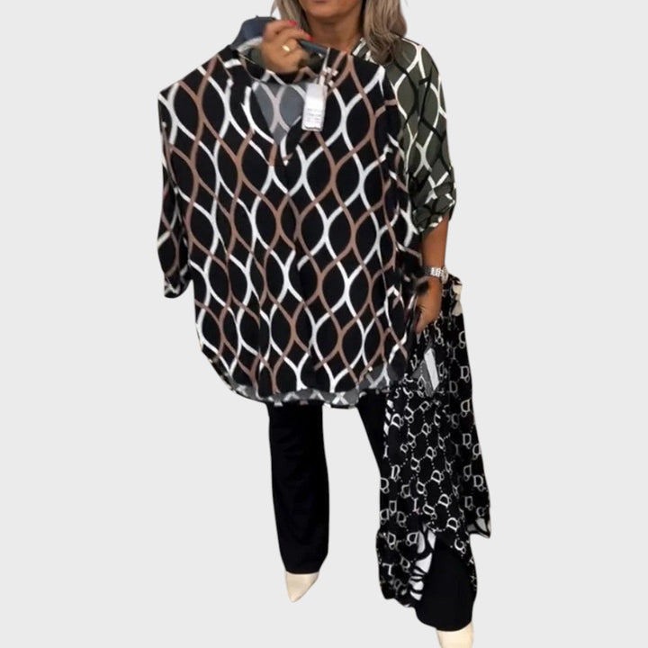 Janny | Casual Blouse with Long Sleeves and Elegant Pattern