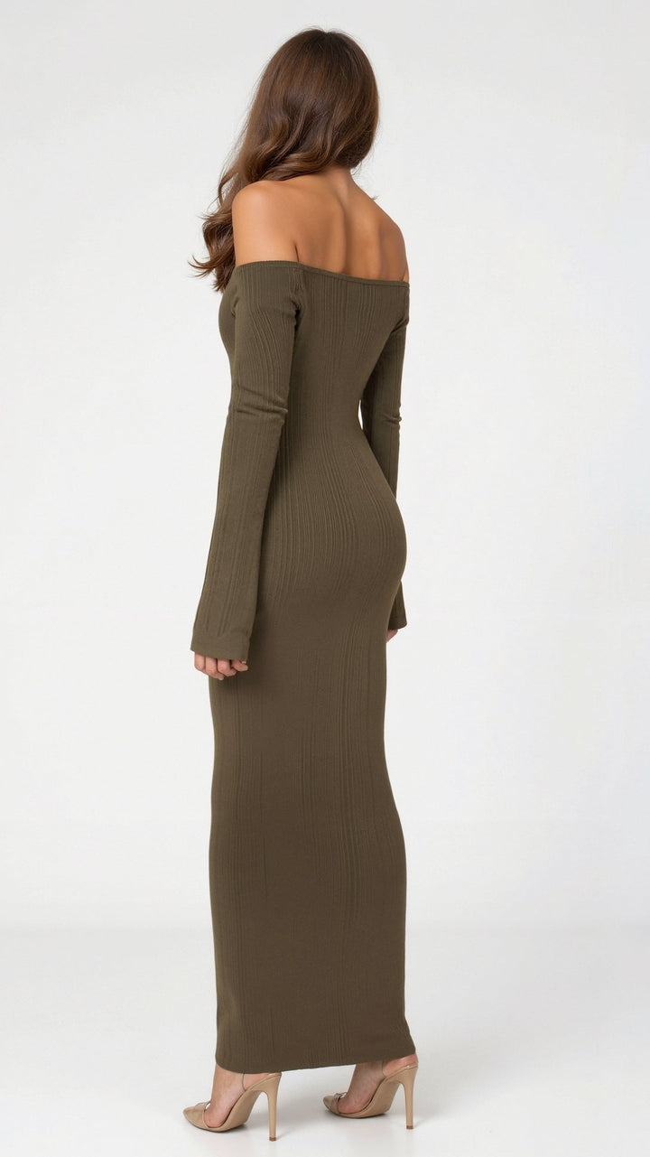 Alice Elegant Off-Shoulder Maxi Dress