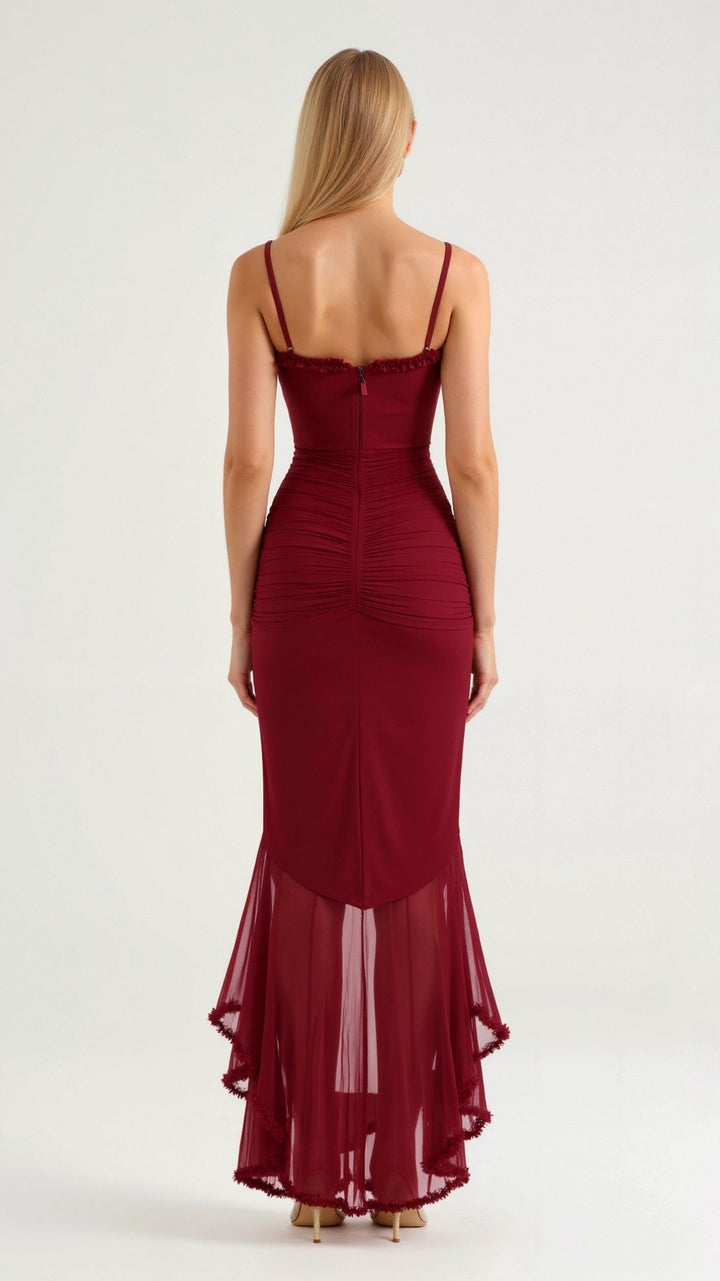 Edith Elegant Sweetheart Maxi Dress