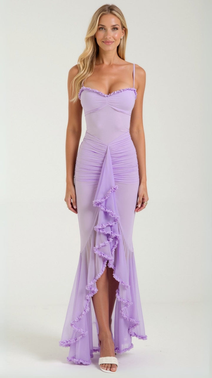 Edith Elegant Sweetheart Maxi Dress