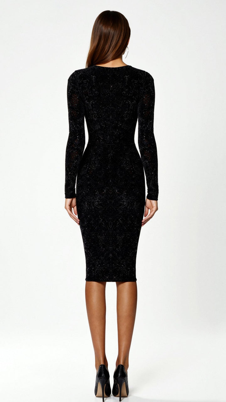 Isabella Shimmer Bodycon Midi Dress