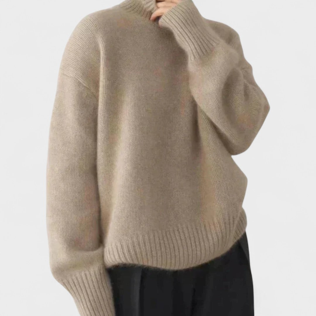 Isabella | High Collar Cashmere Jumper