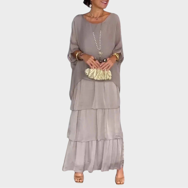 Nora | Elegant Chiffon Dress in Boho Style for Everyday Wear