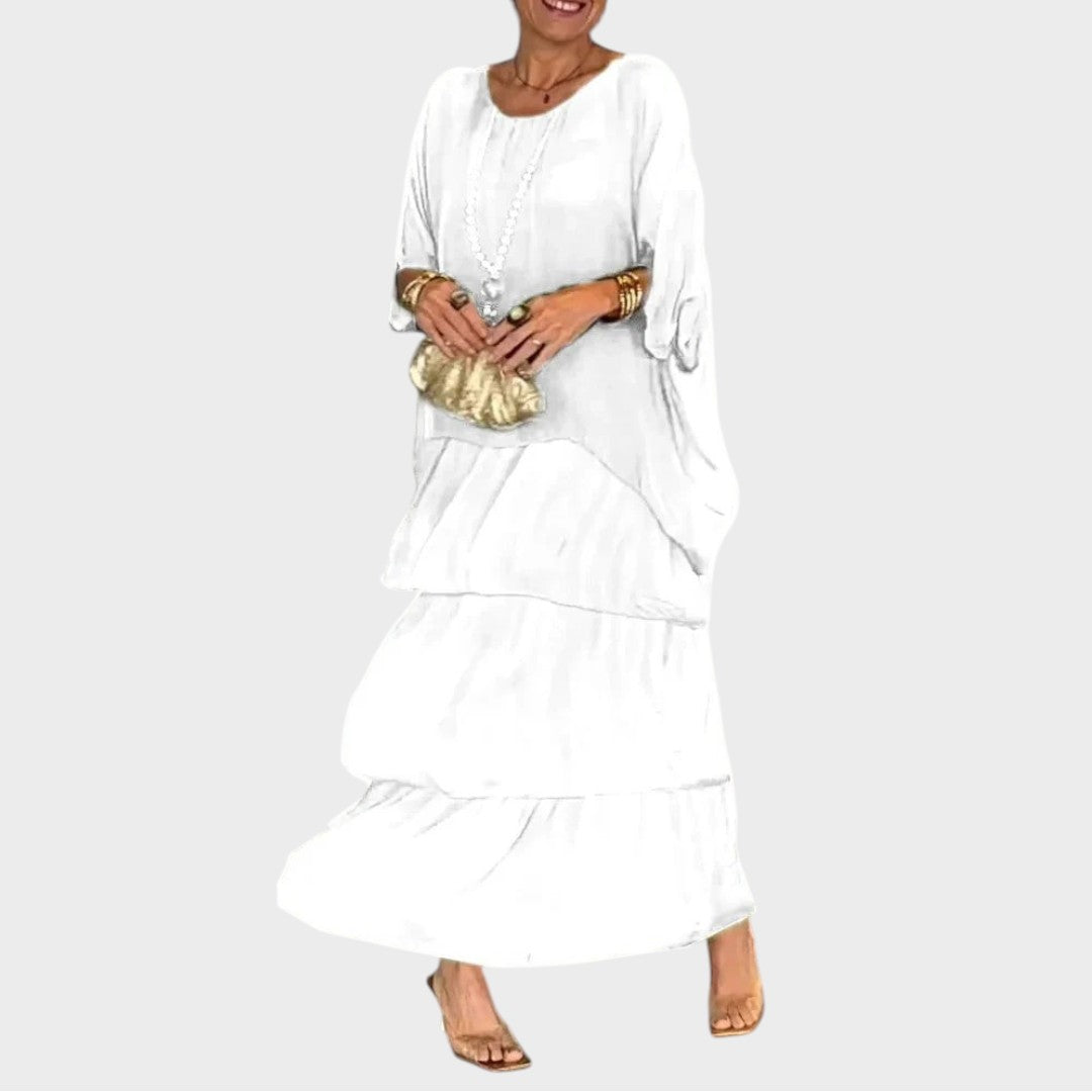 Nora | Elegant Chiffon Dress in Boho Style for Everyday Wear