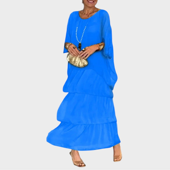 Nora | Elegant Chiffon Dress in Boho Style for Everyday Wear