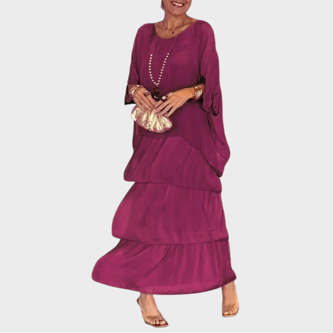 Nora | Elegant Chiffon Dress in Boho Style for Everyday Wear