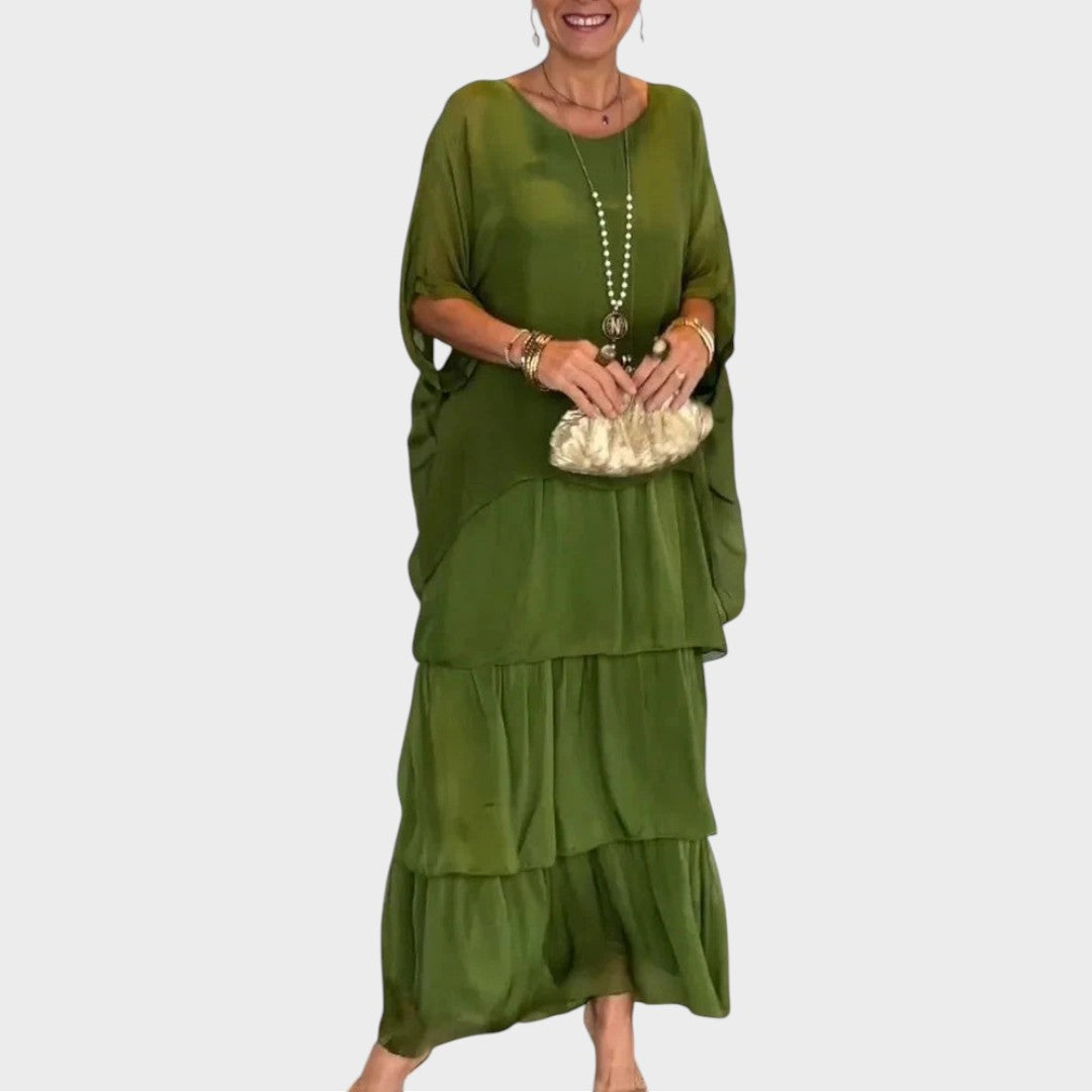 Nora | Elegant Chiffon Dress in Boho Style for Everyday Wear