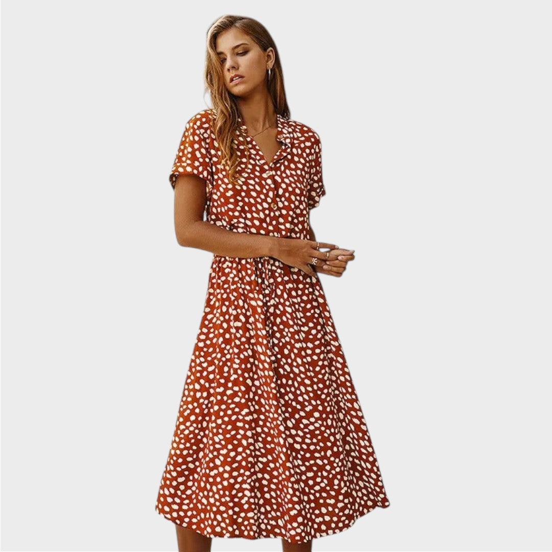 Madelina | Elegant Multicoloured Summer Dress