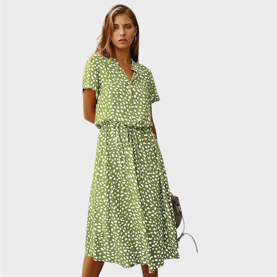 Madelina | Elegant Multicoloured Summer Dress