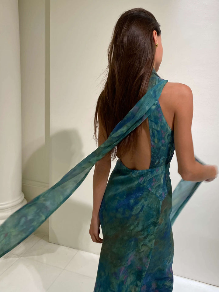 Monet Inspired Party Maxi Dress