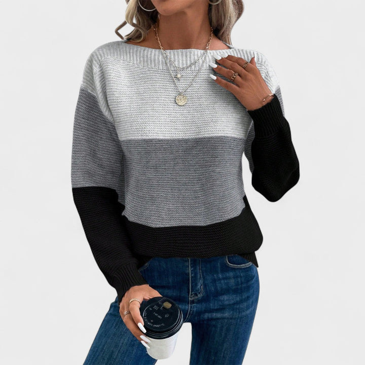 Camille | Colour Block Knit Jumper