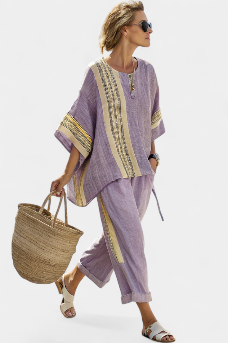 Lorena - Boho Set in Linen and Bamboo