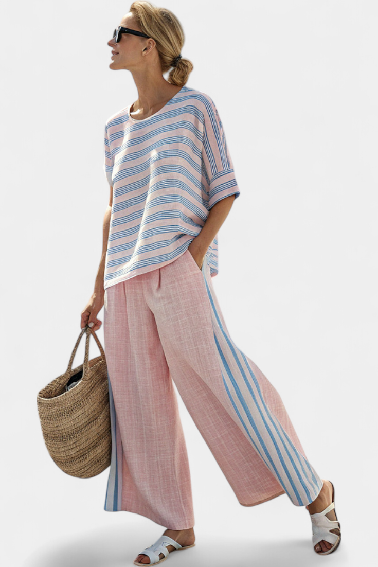 Cecília - Pink Bamboo Linen Set