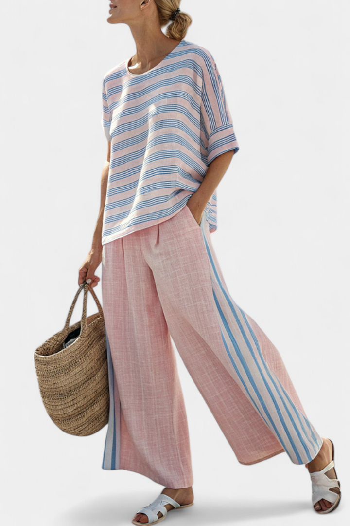 Cecília - Pink Bamboo Linen Set