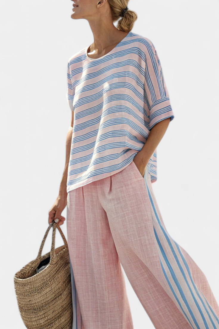 Cecília - Pink Bamboo Linen Set