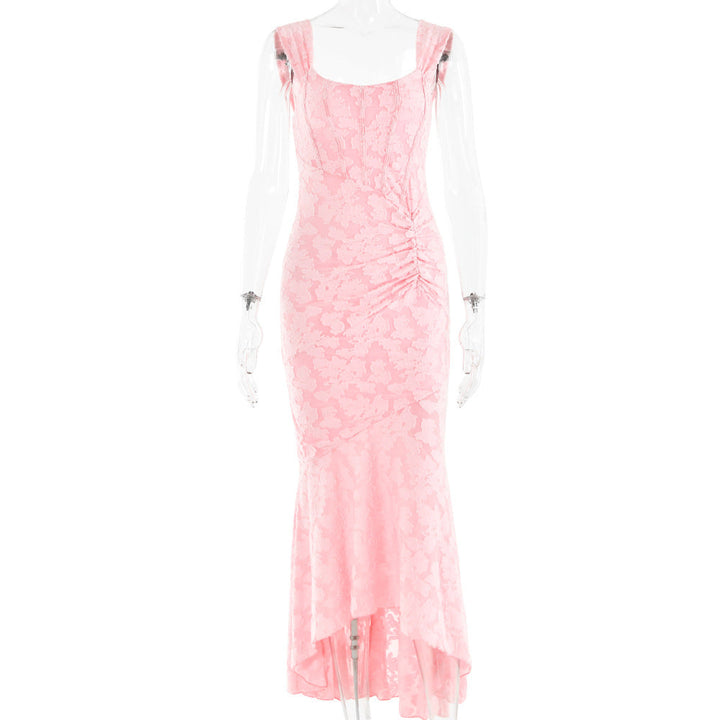Floral Print Maxi Dress with Flowing Silhouette and Sleeveless Design