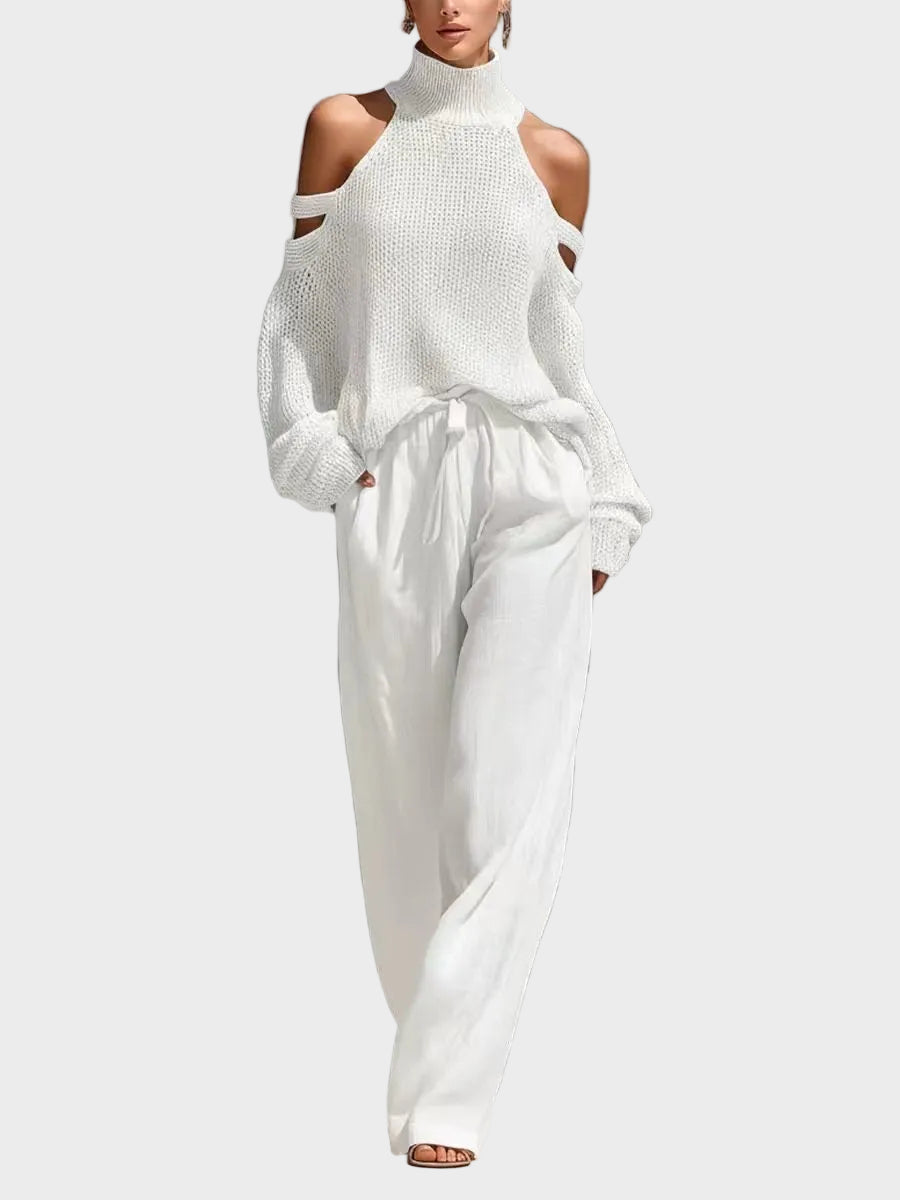 Sara - Modern Knit and Linen Set