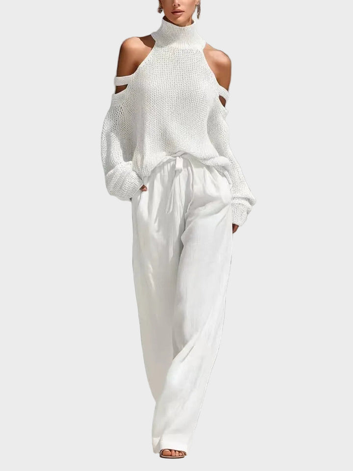 Sara - Modern Knit and Linen Set