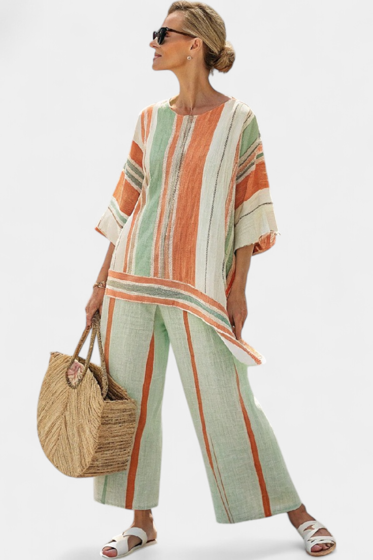 Dalila - Striped Linen Set