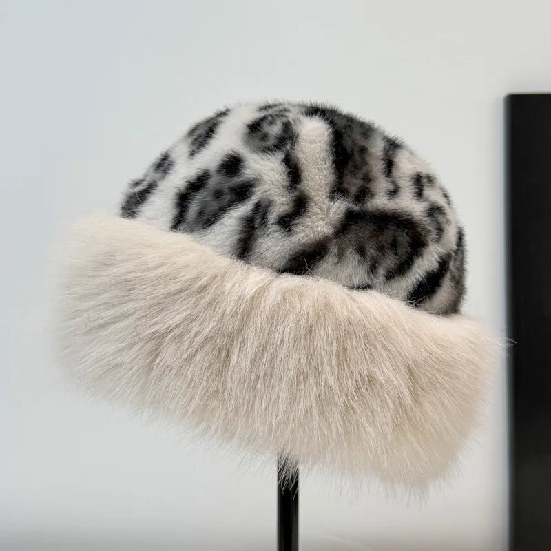 Amarah | Leopard Print Faux Fur Hat