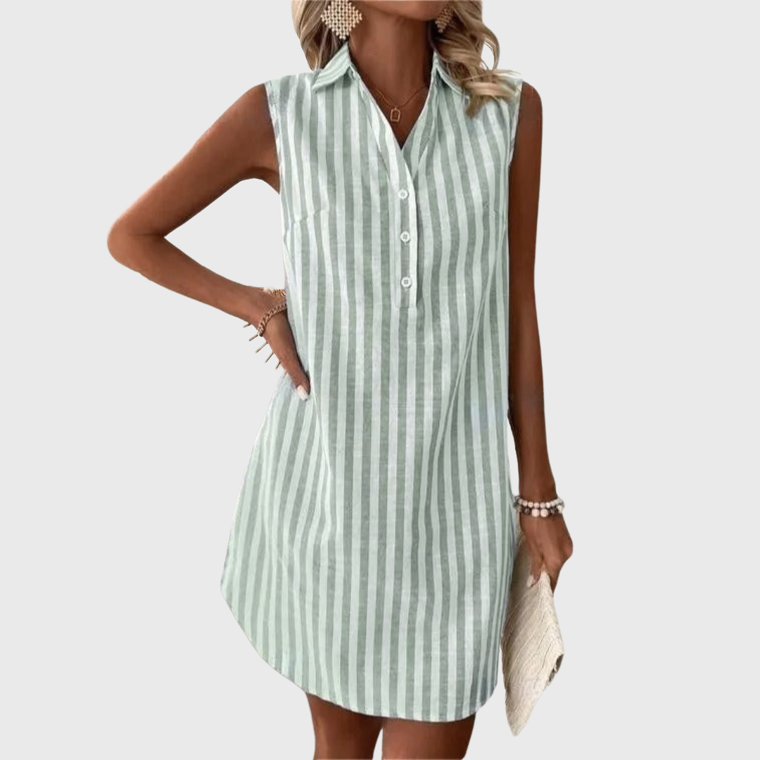 Annemiek | Elegant Shirt Dress with Stripes