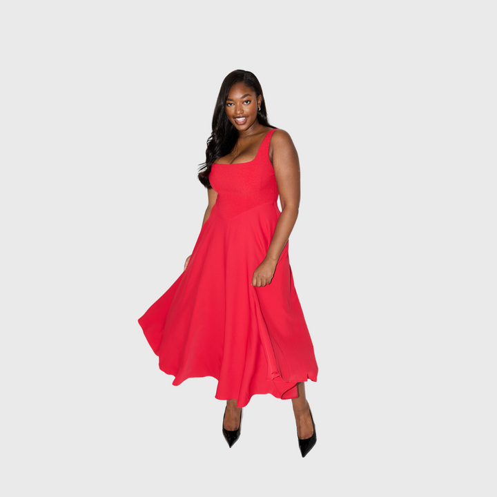 Amelia | Timeless Flowing Midi Dress