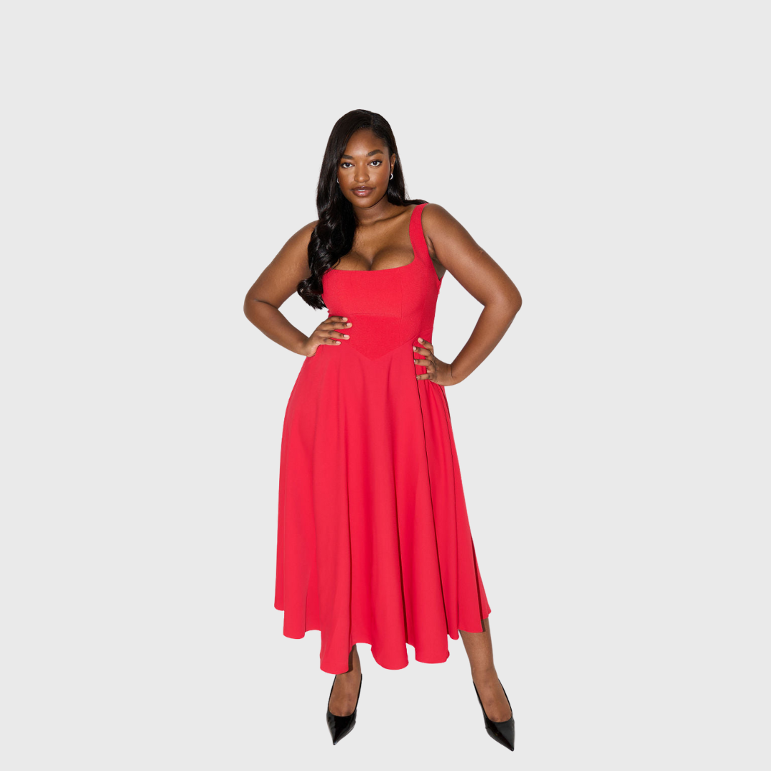 Amelia | Timeless Flowing Midi Dress