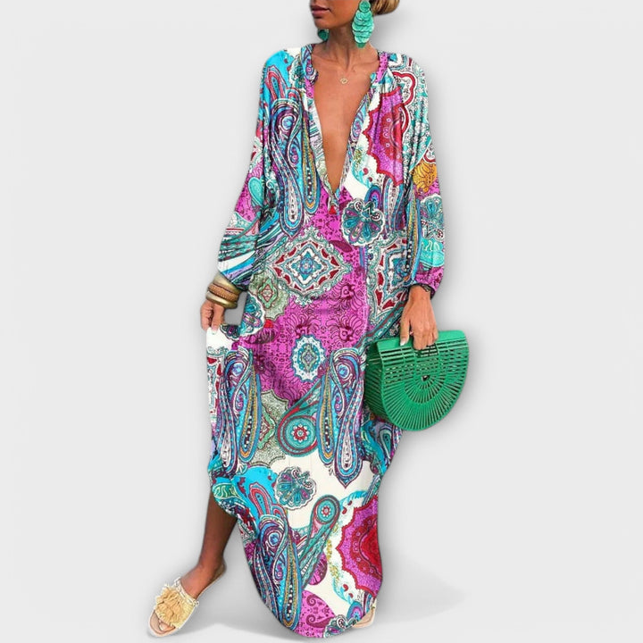 Alice - Bohemian Long Sleeve Maxi Dress