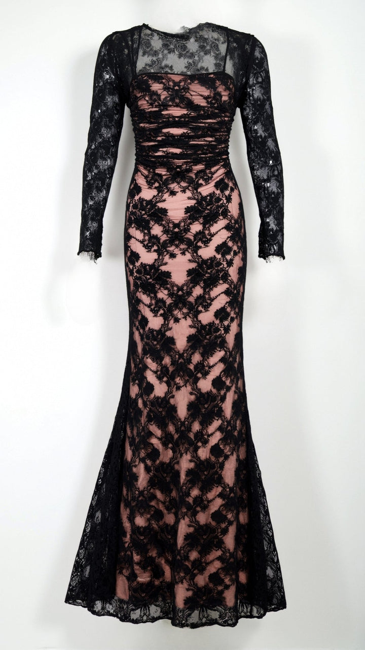 Olivia Elegant Lace Long Sleeve Maxi Dress