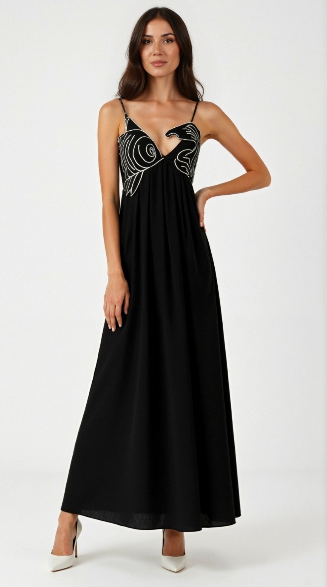 Sophia Embroidered Maxi Dress