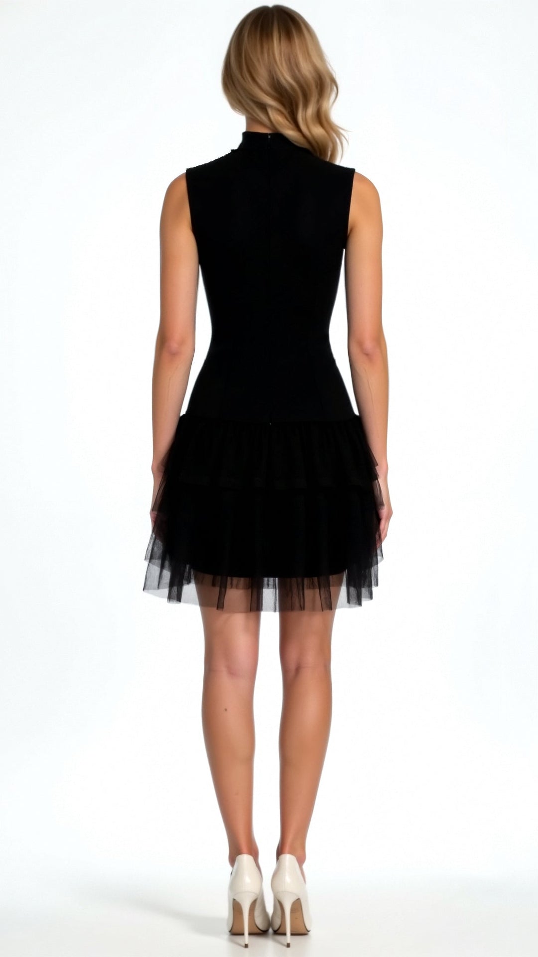 Amelia Romantic White Mini Tulle Dress