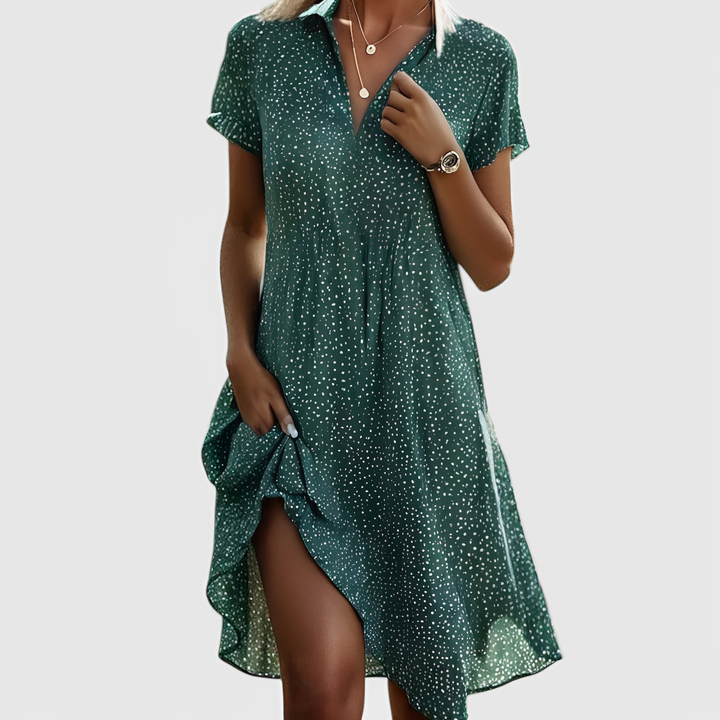 Lina | Midi Dress with Short Sleeves