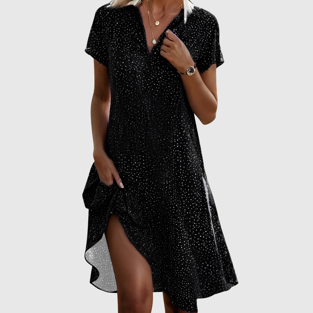 Lina | Midi Dress with Short Sleeves