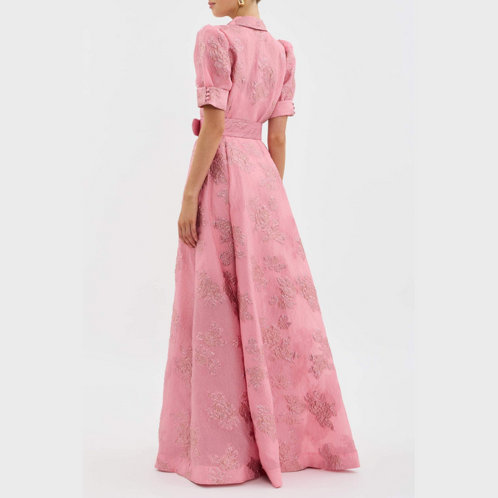 Beatrice | Pink Dress with Balloon Sleeves
