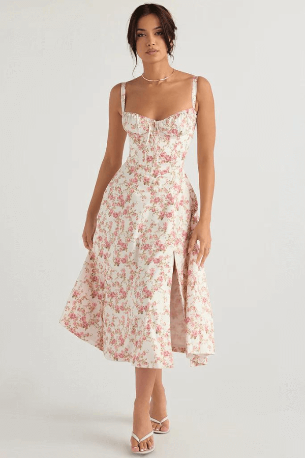 Elegant Corset Sun Dress for Women