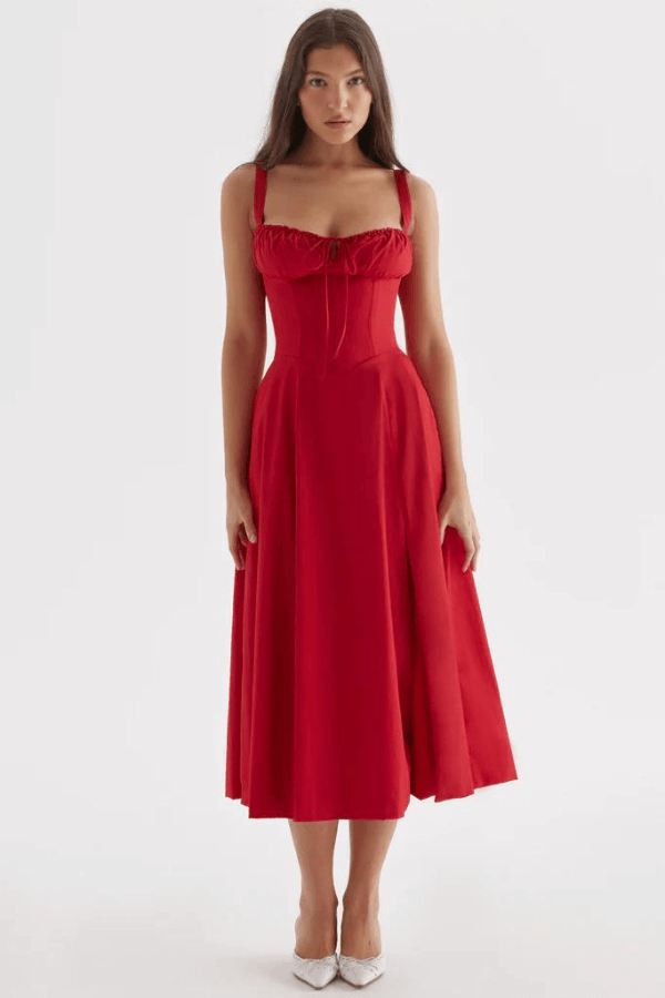 Elegant Corset Sun Dress for Women