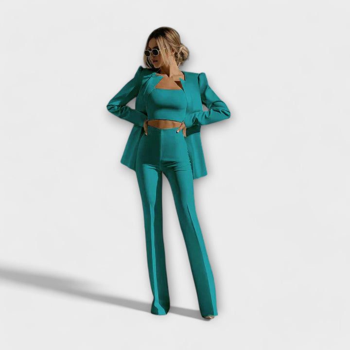 Selina - Stylish 3-Piece Set (Blazer, Top, Trousers)