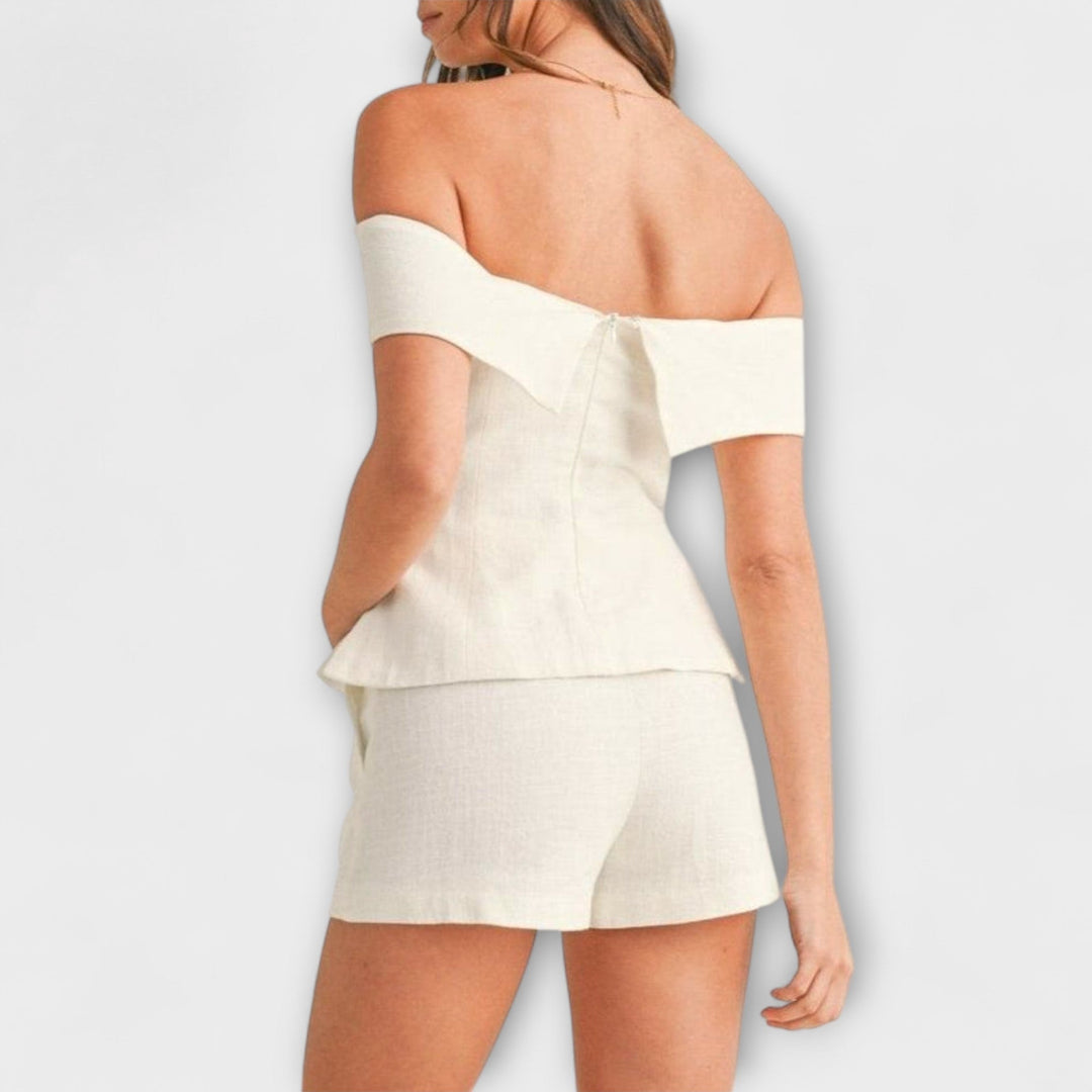 Olivia - Stylish Cotton-Linen Two-Piece Set