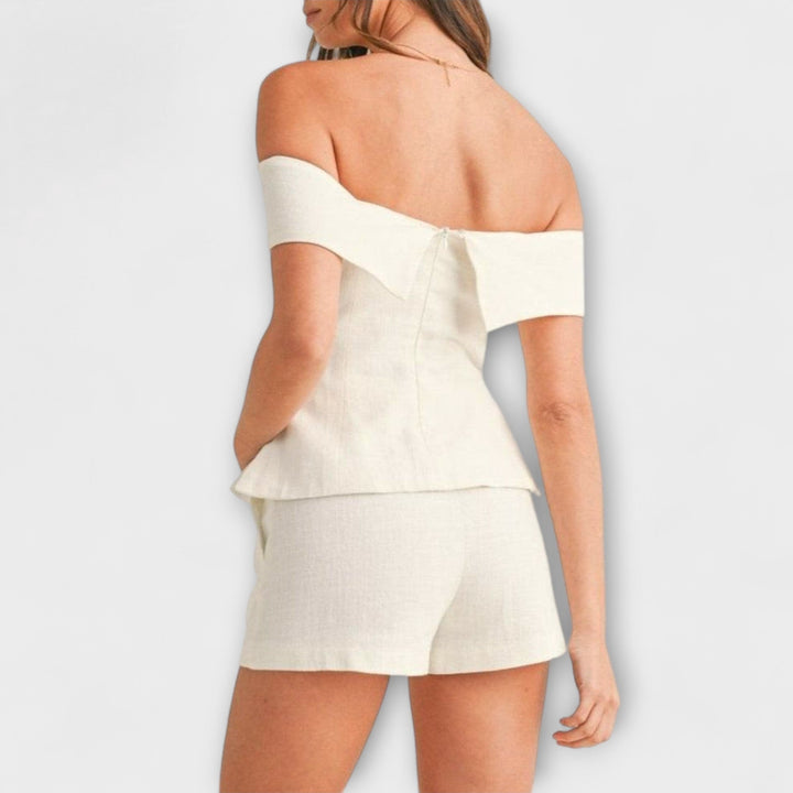 Olivia - Stylish Cotton-Linen Two-Piece Set