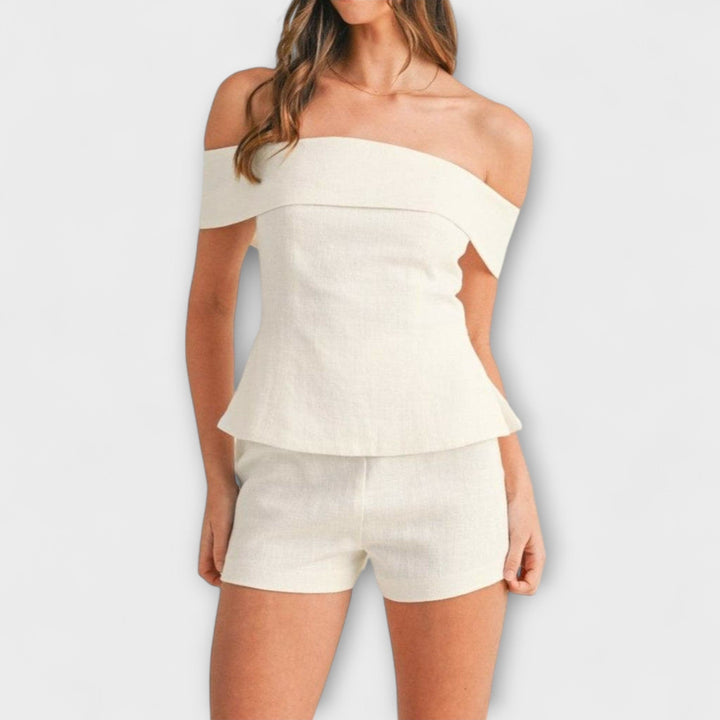 Olivia - Stylish Cotton-Linen Two-Piece Set