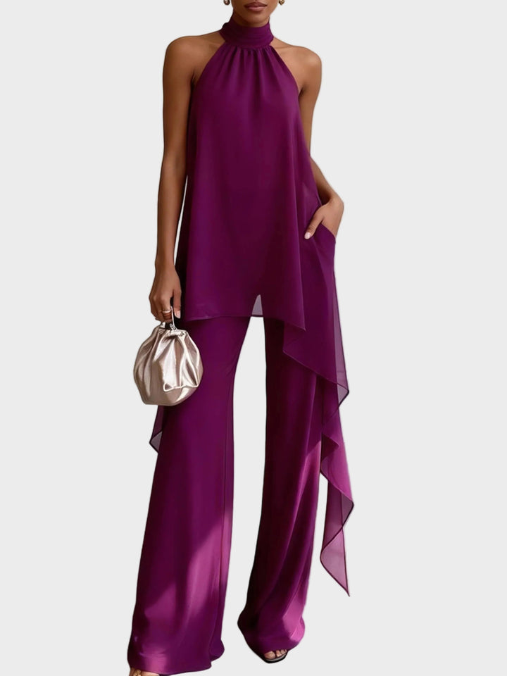 Viola - Elegant Halter Set with Trousers