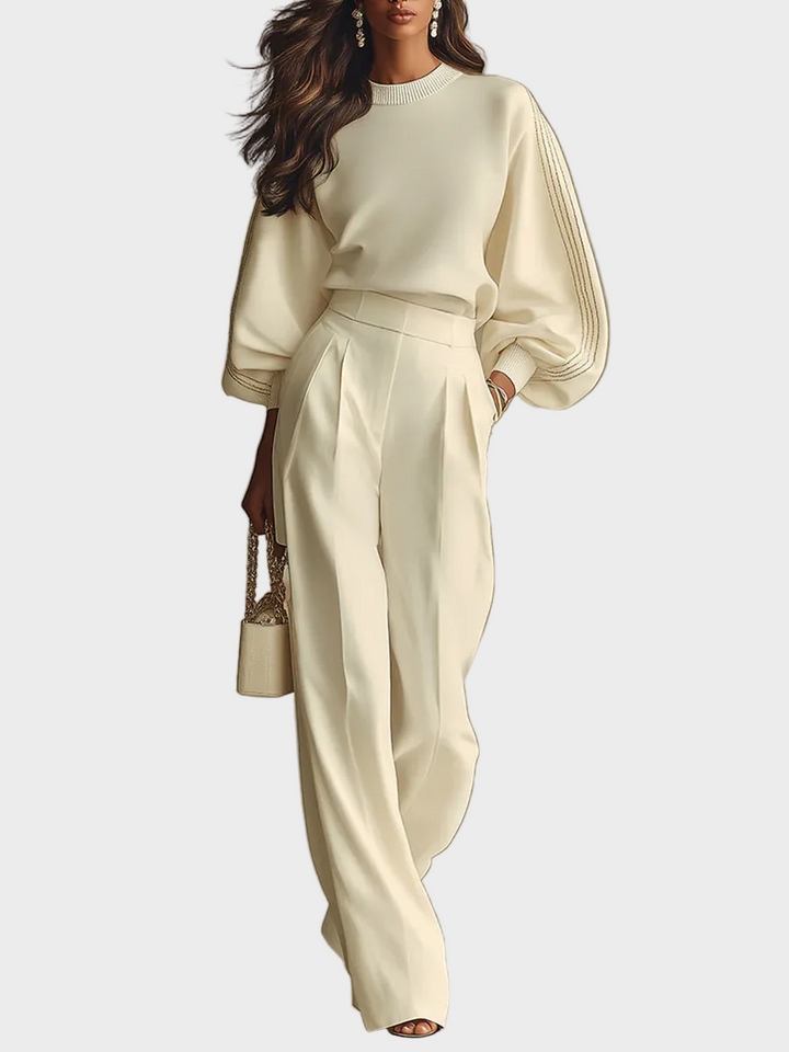 Selena – ribbed set with wide trousers
